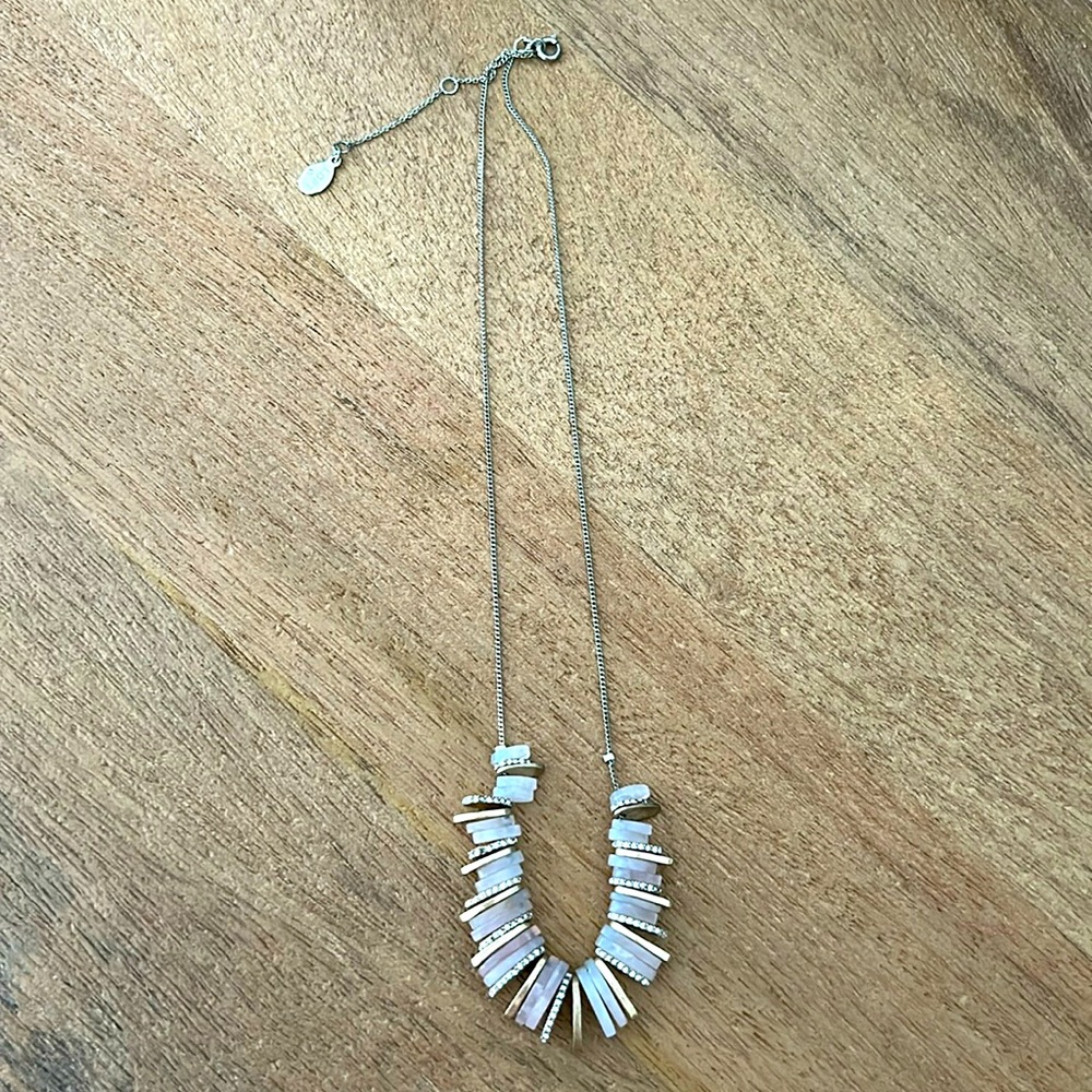 Loft Gold and Rose Quartz Necklace